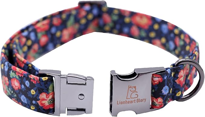 Lionheart Glory Dog Collar With Flower - Cute Floral Pattern Adjustable Pet Collar for X-Small Dogs