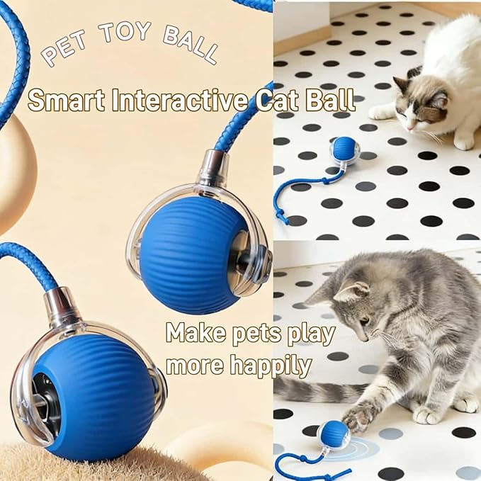 Interactive Cat Toys for Indoor Cats, Agility Move Cat Balls,Motion Activated Cat Balls, Cat Toys for Bored Indoor Cats (Pink)