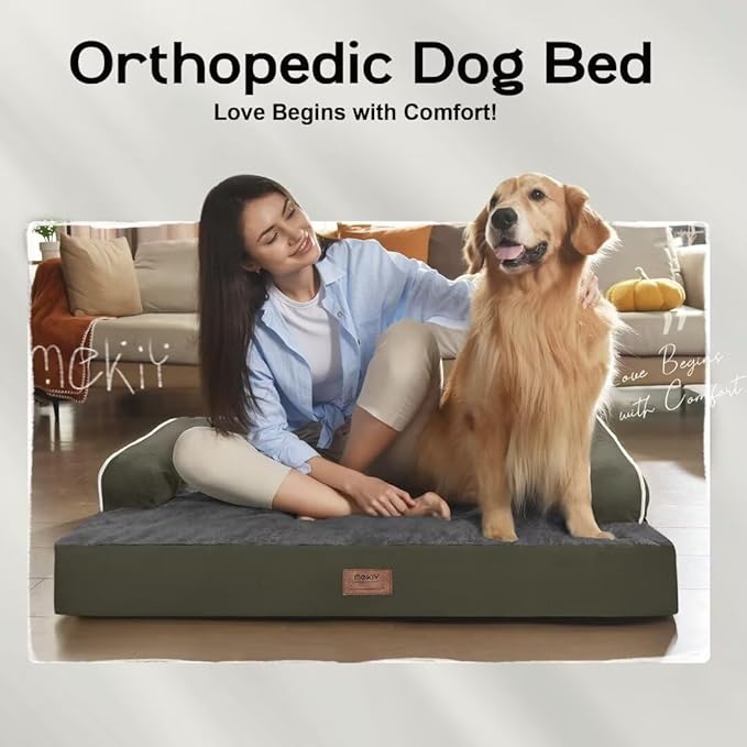 Small Dog Bed Orthopedic Washable Cat Bed Memory Foam Small Couch Sofa Indoor Comfy Pet Beds with Waterproof Removable Cover & Non-Slip Bottom