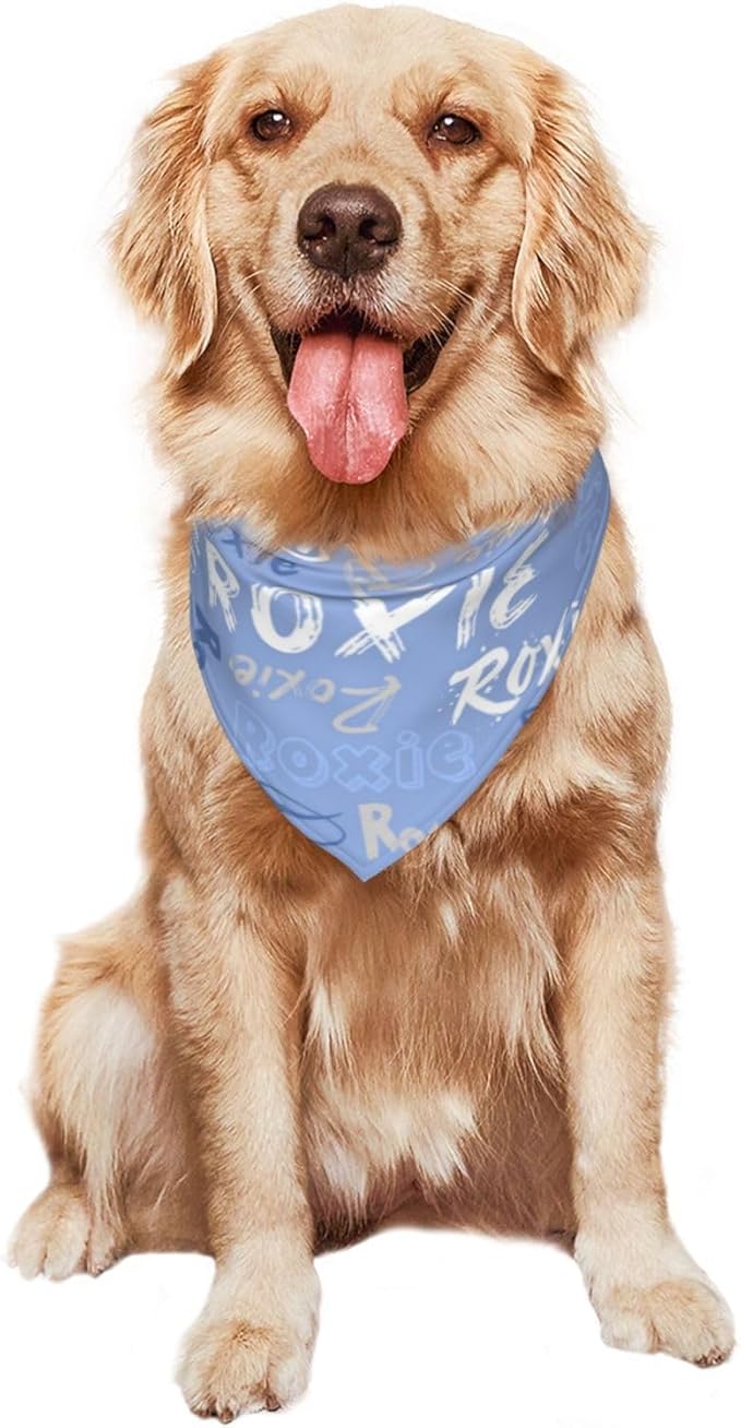 Custom Pet Scarf Personalized Dog Bandana with Name Personalized Add Your Text Bibs Triangle Head Scarfs Gift for Small Medium Large Dogs Cats Baby Puppy Pets Accessories