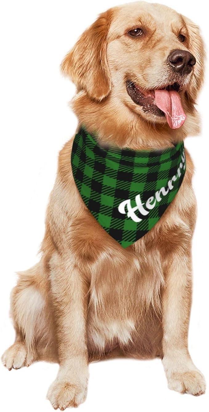 Custom Pet Scarf Personalized Dog Bandana with Name Personalized Add Your Text Bibs Triangle Head Scarfs Gift for Small Medium Large Dogs Cats Baby Puppy Pets Accessories