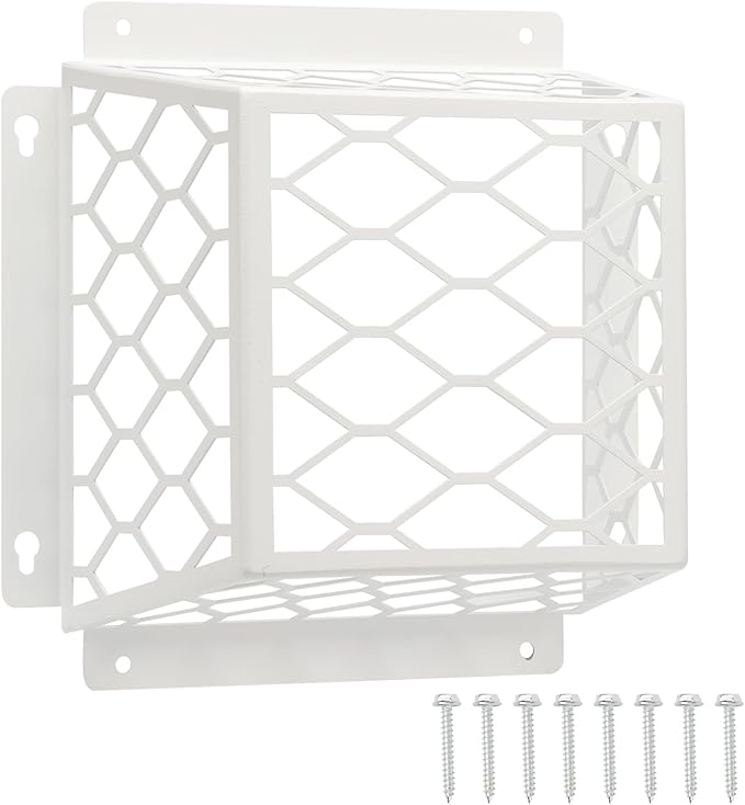 Dryer Vent Bird Guard, Dryer Vent Cover Guard for Most 3" to 4" Bathroom Exhaust Fan Ventilation Cover, Outside Universal Steel Ventilation Bird Cage for Exhaust Fan Cover, 7"Lx7"Wx5"H
