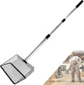 10inch Chicken Poop Scooper, Large Coop Litter Scoop with Stainless Steel Handle 4 in 1 Chicken Coop Pooper Shovel (36 to 63") Chicken Coop Accessories for Chicken Coop Cleaning