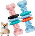 Puppy Chew Toy, 2 Pack Puppy Teething Toys Indestructible Chew Toys for Teething Tough Chew Toy Dog Teeth Cleaning Aid Cute Soft Durable Rubber Toy for Small Medium Dogs to Keep Them Busy