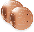 2-Pack Upgraded Bird Bath Copper Disks, 0.8mm Reinforced 99.99% Pure Copper Cleaning Disks, 4-Point Support&Concave Base for Physical Safe Clean Water, Outdoor All-Season Fit Birdbaths&Bowls
