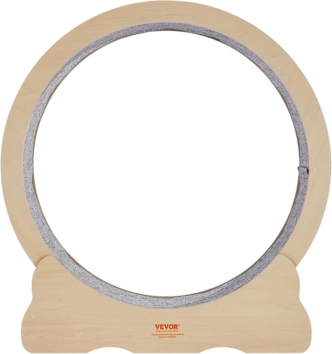 VEVOR Cat Exercise Wheel, Large Cat Treadmill Wheel for Indoor Cats, 35.8 inch Cat Running Wheel with Detachable Carpet and Cat Teaser for Running/Walking/Training, Suitable for Most Cats