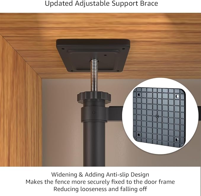 unipaws 86" High Extra Tall Cat Gate, Auto Closing and No Drilling Safety Gate for Doorway Hallway Stairs, Cat Dog Proof, Fit for 35"-38" Wide Opening, Indoor Use, Black
