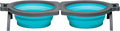 Loving Pets 73807991: Travel Double Diner Dog Bowl, Blue Sm