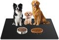 40"x30" XXL Silicone Dog Feeding Mat, 1.5MM Extra Thick Dog Bowl Mat for Food and Water, Large Non-Slip Placemat with High Edges for Dogs Bowls, Easy to Clean, Black