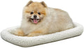 MidWest Homes for Pets QuietTime XS Dog Bed – White Fleece Bolster, Ultra-Soft and Machine Washable, Fits 22-Inch Crates and Carriers, for Small Dogs and Cats