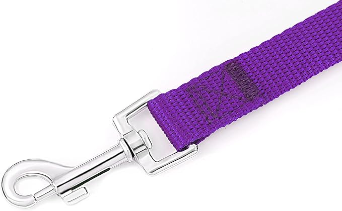 AMAGOOD Dog/Puppy Obedience Recall Training Agility Lead-15 ft 20 ft 30 ft 50 ft Long Leash-for Dog Training,Tie Out,Play,Safety,Camping (50Feet x 1Inch, Purple)
