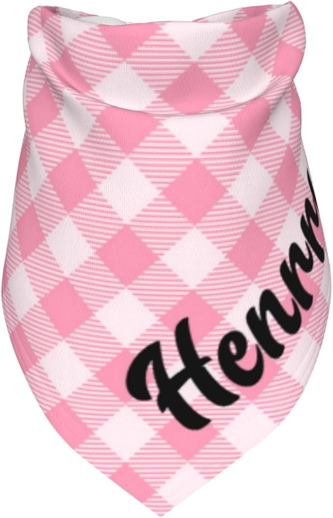 Custom Pet Scarf Personalized Dog Bandana with Name Personalized Add Your Text Bibs Triangle Head Scarfs Gift for Small Medium Large Dogs Cats Baby Puppy Pets Accessories