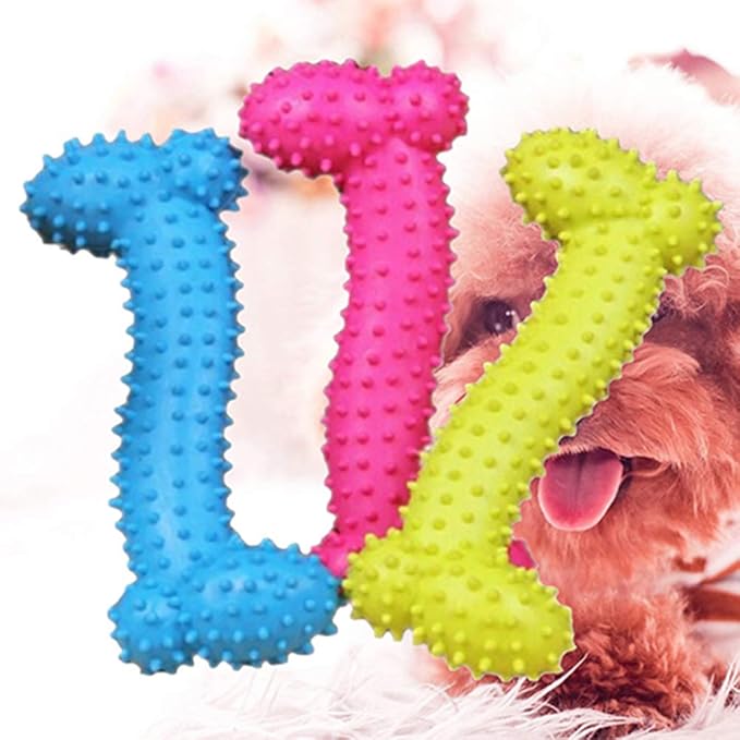 Pet Chew Toys,Resistant to Bite Bone Pet Dog Puppy Molar Thorn Chew Toy for Teeth Training