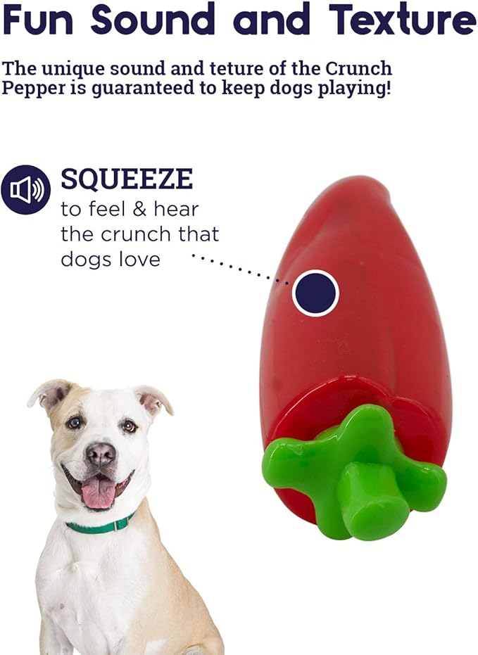 Petstages Crunch Veggies Pepper Dog Chew Toy, Medium