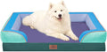 Comfort Expression Orthopedic Dog Bed for Large Dogs 36x27 Inch, Waterproof Egg Crate Foam Large Pet Bed with Removable Bolsters, Dog Couch with Washable Cover & Non-Slip Bottom, Violet Tide