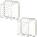 Dryer Vent Bird Guard,Dryer Vent Cover Guard for Most 3" to 4" Bathroom Exhaust Fan Cover Ventilation,7"Lx7"Wx5"H Steel Ventilation Bird Cage for Bath Exhaust Fan Cover,White,2PCS