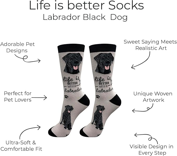 E&S Pets Pet Lover Socks - Dog & Cat Socks - Unisex Novelty Gifts