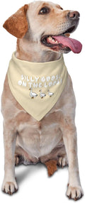 Silly Goose on The Loose Triangle Dog Bandana,Summer Bandana Funny Triangle Dogs Scarf Handkerchief Soft Adjustable Puppy Bandanas (Khaki)