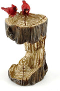 Top Collection 4380 Miniature Fairy Garden & Terrarium Mini Stump Bird Bath Statue with Cardinals, Small