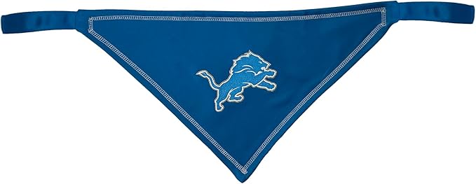 Pets First NFL Detroit Lions TIE Bandana, Large/X-Large. Dog Bandana Scarf Bib for Pet Cat Dog. The Ultimate Game-Day, Party Bandana