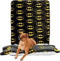 Franco Pet Batman DC Comics Bat Shield Logo XL Oversized Super Soft Cozy Waterproof Sherpa-Backed Blanket Throw for Large Dogs, Couch/Bed/Car, 60x80 (Officially Licensed Product)