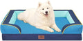 Comfort Expression Orthopedic Dog Bed for Large Dogs 36x27 Inch, Waterproof Egg Crate Foam Large Pet Bed with Removable Bolsters, Dog Couch with Washable Cover & Non-Slip Bottom, New Jersey