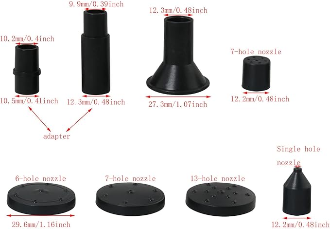 Bird Bath Fountains Accessories DGBRSM Garden Waterfall Fountain Pool Pond Bird Bath Solar Panel Powered Fountain Water Pump Parts Garden Supplies 5pcs Nozzles and 3pcs Adapters Kit