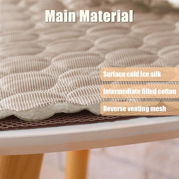 Washable Dog Cooling Mat Ice Silk Cooling Mat for Dogs Pet Self Cooling Pad Blanket Dog Cooling Pad for Indoor & Outdoor Car Seats (Coffee, 28x22 in)