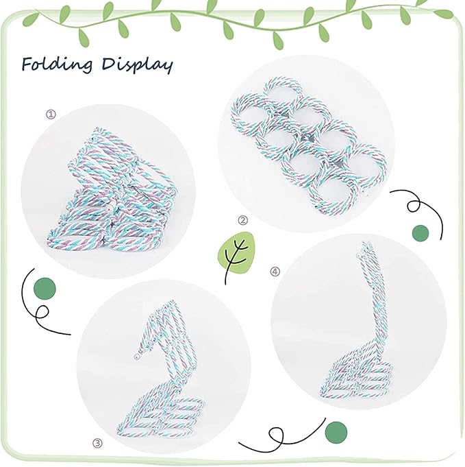 Bird Swing Climbing Rope Net Toys 14" x 24" Parakeet Hemp Rope Perch Swing Ladder Bridge Hanging Hammock Small Animal Activity Toy for Parrot Lovebirds Hamster Mice Rat Ferret (Random Color)(2 Pcs)