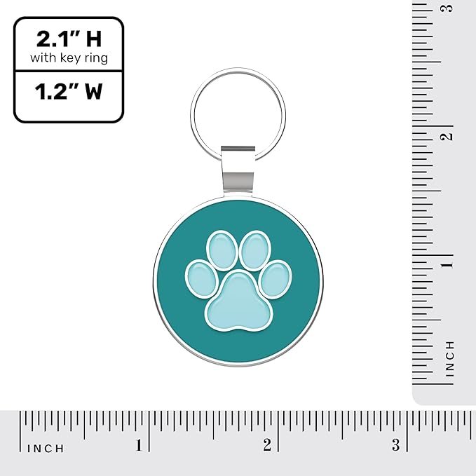 MYLUCKYTAG QR Code Pet ID | Personalized Dog & Cat Collar Tag | Online Profile with Instant Scanned Location Alert Email