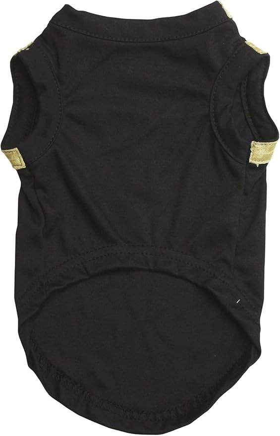 Petitebella Bling Happy New Year Puppy Dog Shirt (Black/Bright Gold, X-Small)