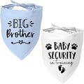 Big Sister&Baby Security in Training Dog Bandana, Dog Bandanas for Dogs Pet Accessories for Dogs Lovers Pregnancy Reveal Ideas, Soft Triangle Scarf for Small Medium Large Dogs (Big Brother Blue)