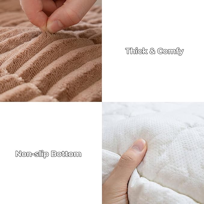 FUNNY FUZZY Pet Couch Covers for Sofa, Washable Dog Couch Cover Protector for Dogs, Flannel Couch Covers for Dogs Pet Friendly Pets Mat Bed Sofa Cover (Brown, 27.6"×82.7")