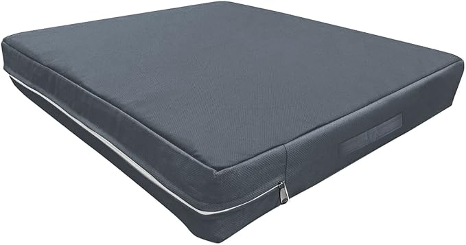 Waterproof Dog Bed Protector. (53 L x 42 W x 5 H inches) Washable Removable Orthopedic, Cooling Gel and Memory Foam Pet Bed Cover. Cover only. (Gray)