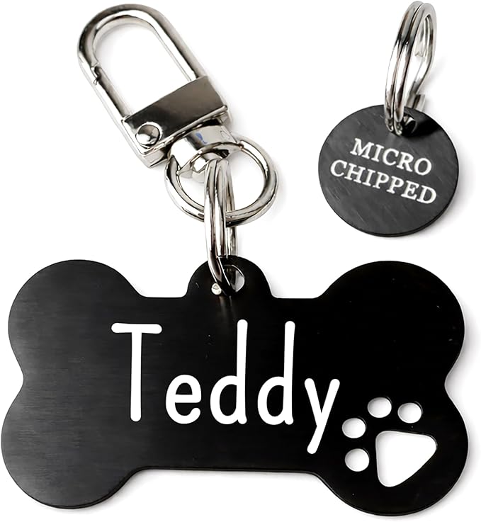Ultra Joys Dog Tags Personalized for Pets - Hollow Paw Custom Pet ID Tag - Engraved Dog Tag for Large Dogs - Custom Your Own