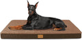 Patas Lague Orthopedic Jumbo Dog Bed for Large Sized Dog 56''X40'', Soft Waterproof Egg Crate Foam Large Pet Crate Beds Mat with Removable Washable Cover and Non-Slip Bottom, Brown