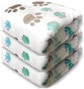 Dog Blankets for Large Dogs, 3 Pcs Dog Blanket Washable, Soft Fluffy Flannel Pet Blanket Mat Cover for Bed Couch, Cute Print Puppy Blanket 60" x 50"