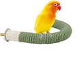 Hypeety Bird Perches Parrot U Shape Natural Wood Hemp Rope Stand Perch Bird Stick Paw Grinding Perch Birdcage Accessories Perch Standing Toy for Budgies Parakeet Cockatiel Conures