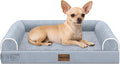 Small Dog Bed Orthopedic Washable: Beds Bolster Small Sized Dogs Bed Egg Crate Foam Couch Sofa Waterproof with Removable Cover
