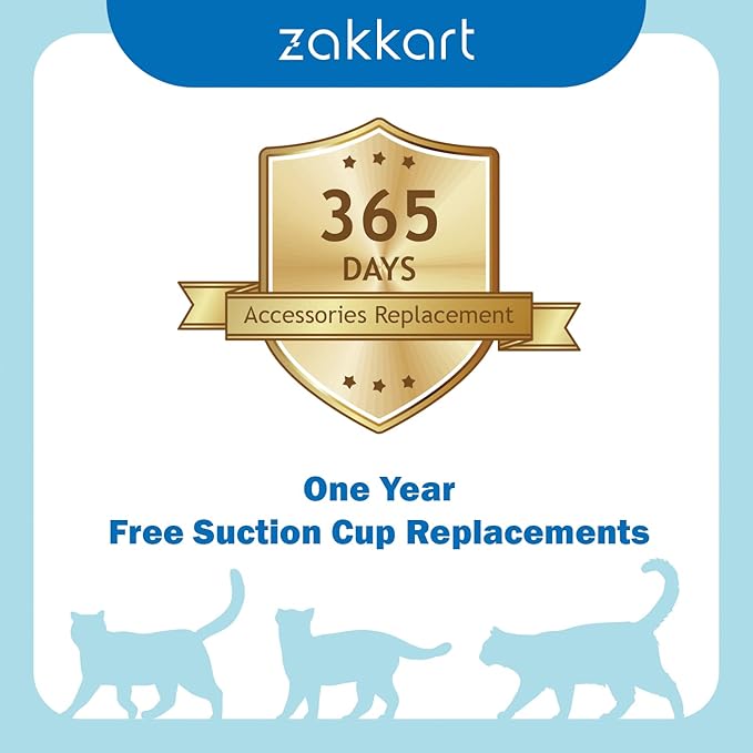 Zakkart Foldable Cat Hammock for Window - Cordless, Embeded Machine Washable Bed, Robust Metal Frame - Cat Window Perch for Large Cats and Kitten (Brown Bolster Bed, Medium)