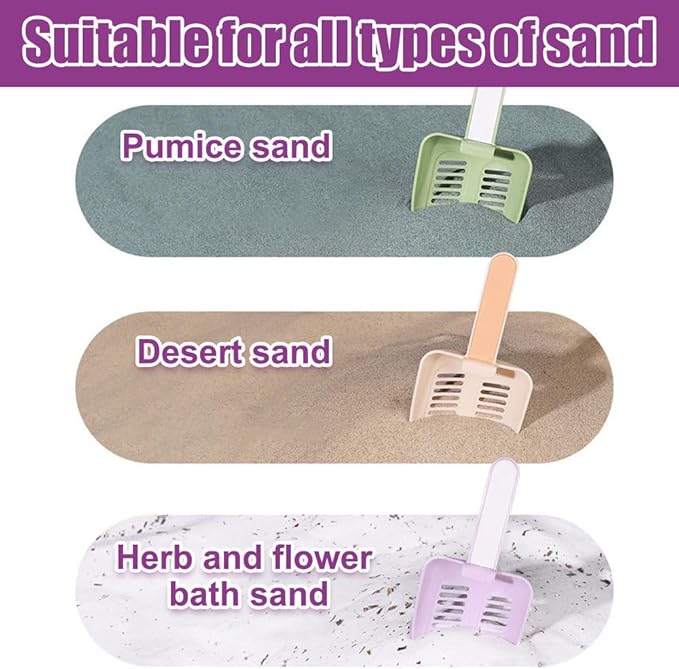 DONGKER Hamster Litter Scoop,Reusable Hanging Hamster Sand Bath Scoop for Guinea Pig Gerbil Rebbits Small Animals Bearded Dragon