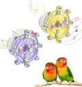 Pawfly 2 Pcs Bird Toys for Parakeets, Colorful Spinning Wheel Chew Toys, Interactive Spinner Rattle Parrot Toys, Cockatiel Toys, Parakeet Toys, Bird Cage Accessories for Entertainment Chewing Exercise