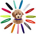 TTSAM 15 Pcs Puppy Id Collars 15 Colors Puppy Whelping Collars Double-Sided Soft Adjustable Dog ID Bands Identification Collar for for Puppies Small Cat Kitten Newborn Pet (Reusable)