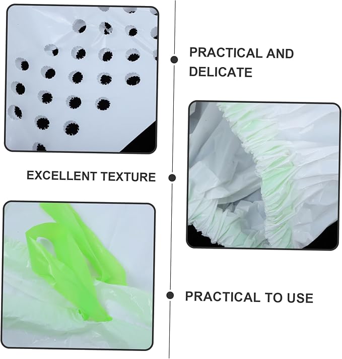 7Pcs Cat Litter Filter Bags Easy Pick Up Litter Cleaning Supplies with Hidden Pull Strap Design White for Hassle Cat Waste Disposal