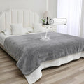 Waterproof Blanket for Beds – Ideal for Couch & Pets Splash Proof Sherpa Throw, Leakproof TPU Layer, Stain Resistant Washable Bed Protector – LightGray, 90"x 80"