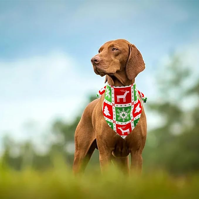30 Pack Christmas Happy New Year Dog Bandanas Bulk 33 Inch Large Dog Bandanas XXL Stitch Dogs Bandana Grooming L