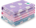 1 Pack 3 Blankets Super Soft Cute Dot Pattern Pet Blanket Flannel Throw for Dog Puppy Cat Purple/Pink/Cyan Large