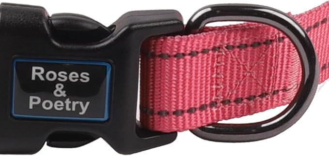 Roses&Poetry Small Dog Collar Girl Reflective with Pink Gradient Color, Adjustable Pink Puppy Collar Tiny for Small Medium Large Dogs (Pink Gradient-S)