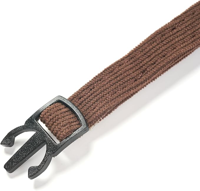 Soft Corduroy Cat Collar, Plaid Pattern, with Bell and Bowtie, Quick Release,Safety Breakaway Clasp, Adjustable for Kitten and Cats.(Black+Brown)