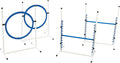 Better Sporting Dogs 4 Pack Adjustable Dog Agility Jumps w/Safety-Focused Features | 2 Bar Jumps with Cup Strips | 2 Breakaway Tire Jumps